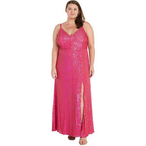 Morgan & Co. Plus Fuchsia Sequin Gown - 16W - Formal Dress